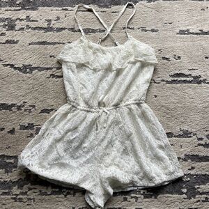 Abercrombie Kids White Lace Romper